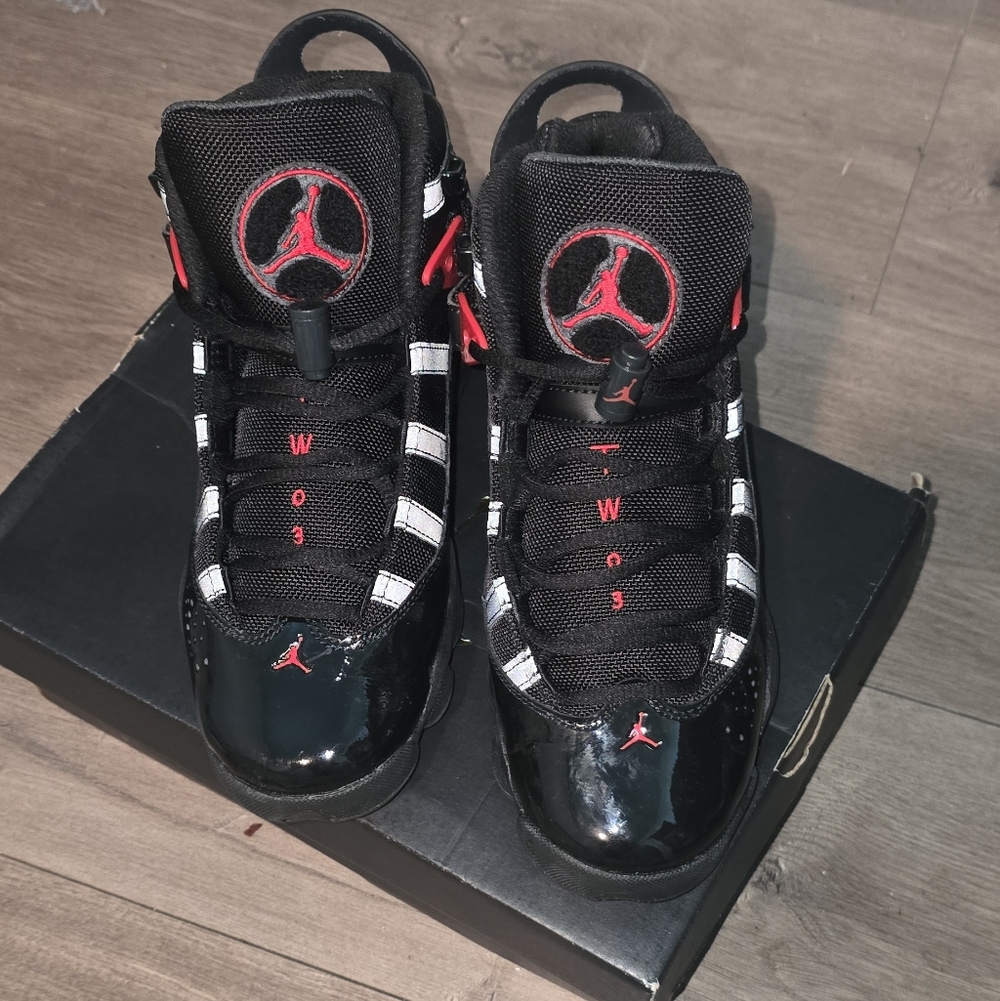 Jordan 6 Rings Black and Red